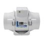 In Line Bathroom Kitchen Timer Extractor Fan TURBO E Mixed Flow Loft Mounted Ventilator - 125mm 5"