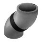 BlauFast Thermally Insulating Circular Ducting 45 Degree Elbow Bend 160 mm