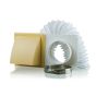125mm External Wall Ducting Kit Extractor Fan Cooker Hood Bathroom Kitchen Sand