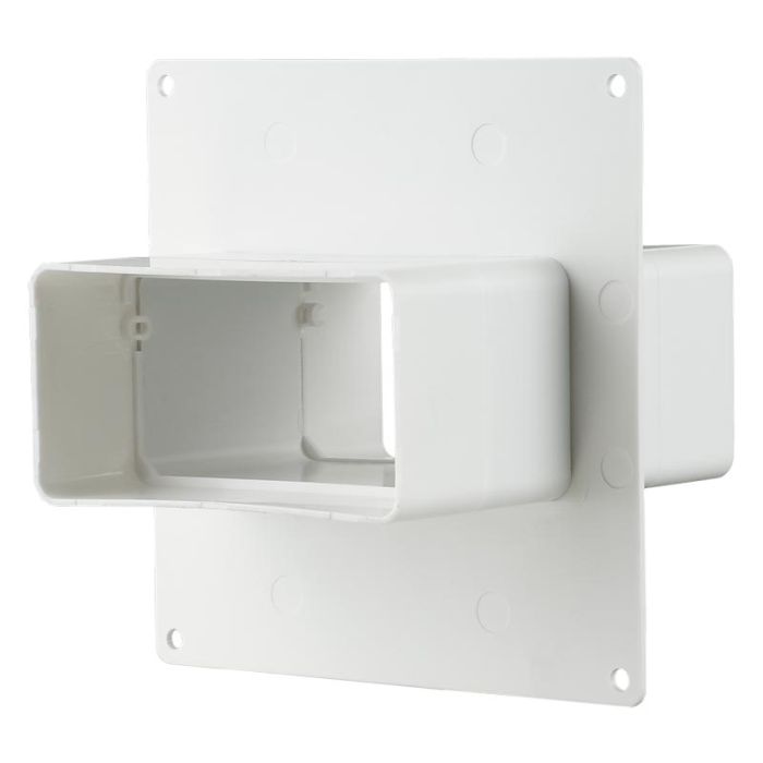 Blauberg Flat Rectangular Plastic Ducting Wall Plate with Spigots
