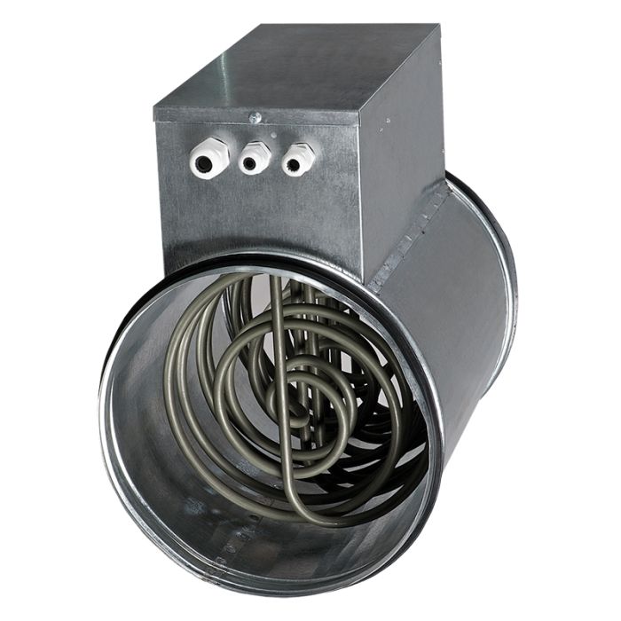 315mm - Electric Air Duct Heater Blauberg Circular Mounted Ventilation Heating Battery - 1 Phase - 3.6 Kw