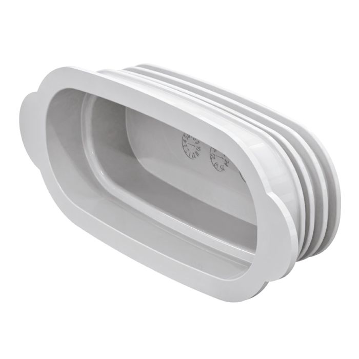 BlauFast 117x52mm Flat Oval Plenum Box Blanking Cap Semi Rigid Radial Duct