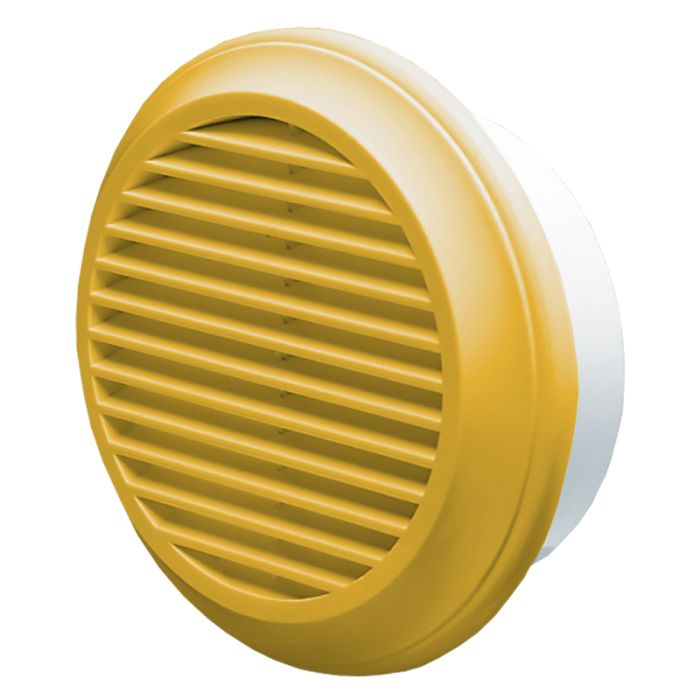 125mm diameter external wall vent cover in Costswold Stone colour. Use for extractor fans, cooker hoods, ducting and heat recovery ventilation systems